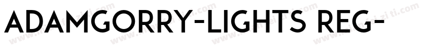 AdamGorry-Lights Reg字体转换